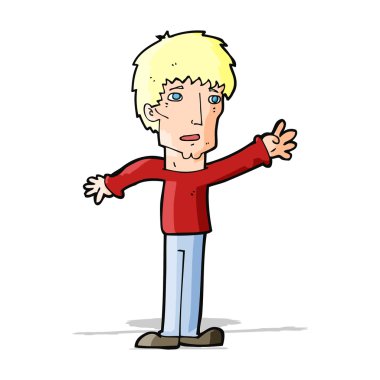 Çizgi film endiseli adami