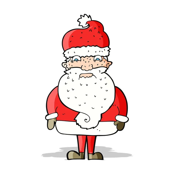 Karikatur mürrischer Weihnachtsmann — Stockvektor