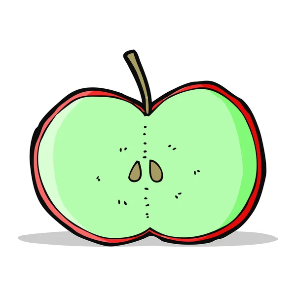 Cartoon geschnittener Apfel — Stockvektor