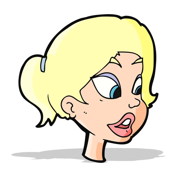 Mujer amigable de dibujos animados — Archivo Imágenes Vectoriales