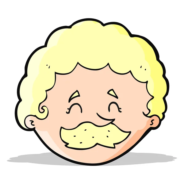 Hombre de dibujos animados con bigote — Vector de stock