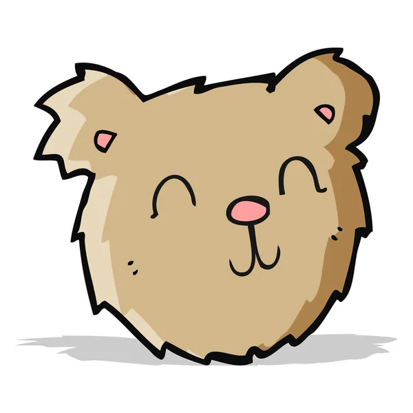 Dessin animé heureux ours en peluche visage — Image vectorielle