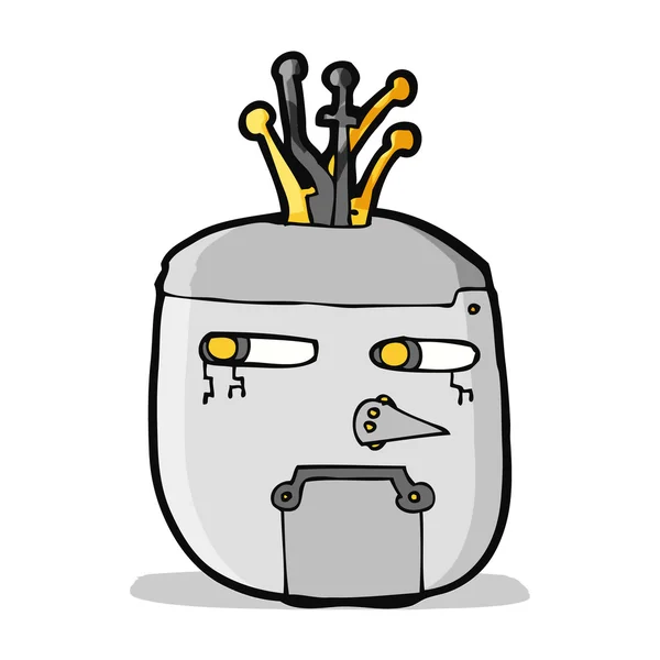 Cartoon robot huvud — Stock vektor