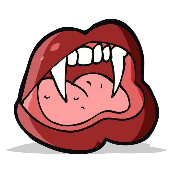 Lábios de vampiro de desenhos animados —  Vetores de Stock
