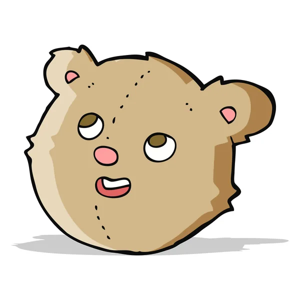 Karikatur Teddybär Kopf — Stockvektor
