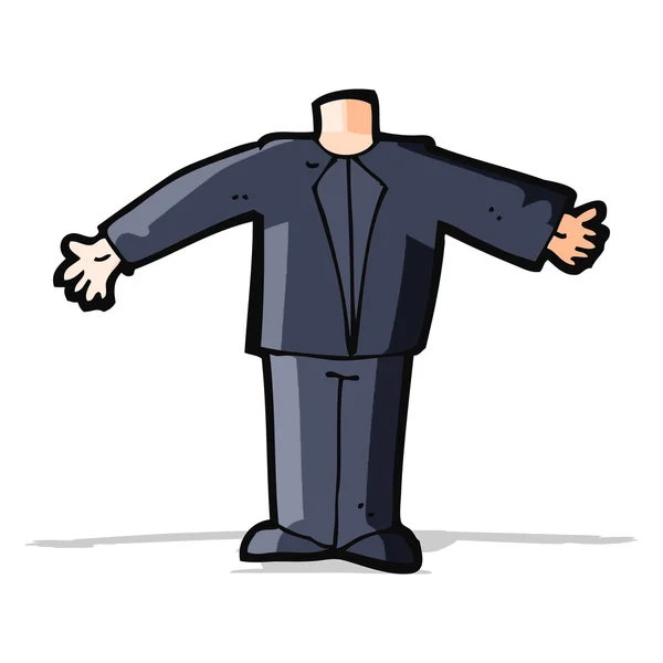 Cartoon Body im Anzug (Mix and Match Cartoons oder eigene Fotos hinzufügen) — Stockvektor