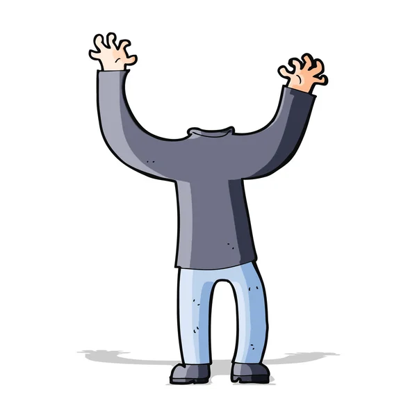 Cartoon headless lichaam — Stockvector