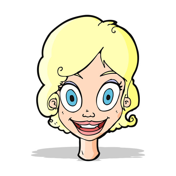 cartoonhappy woman