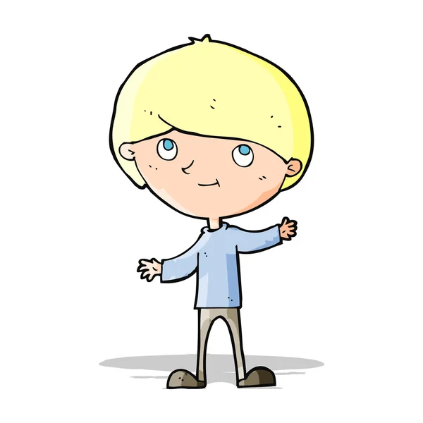 Cartoon gelukkige jongen — Stockvector