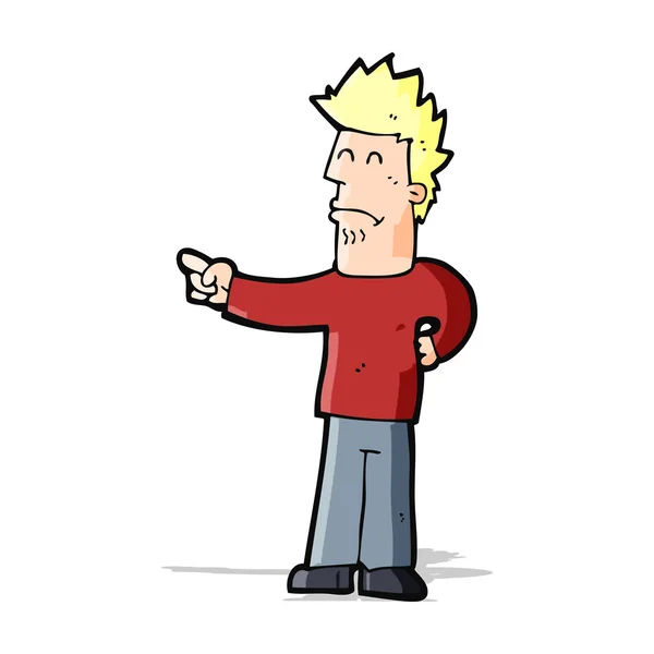 Cartoon man wijzen — Stockvector