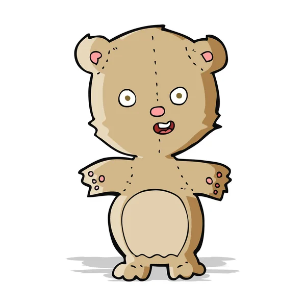 Osito de peluche de dibujos animados — Vector de stock