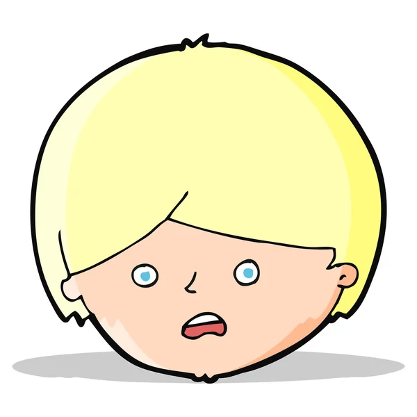 Cartone animato ragazzo infelice — Vettoriale Stock