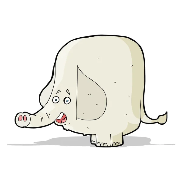 Dessin animé éléphant heureux — Image vectorielle