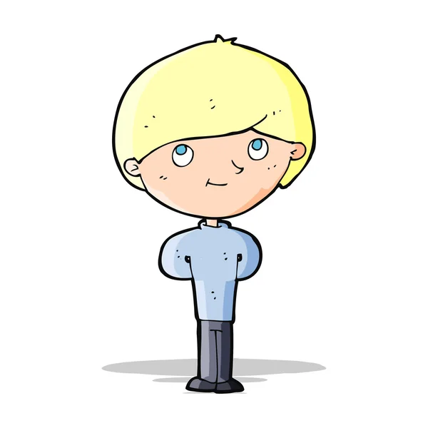 Cartoon gelukkige jongen — Stockvector