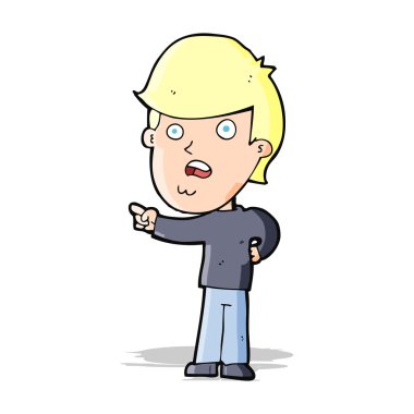 karikatür şok adam işaret ediyor