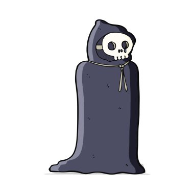 Çizgi film, ürkütücü cadılar bayramı kostümü.