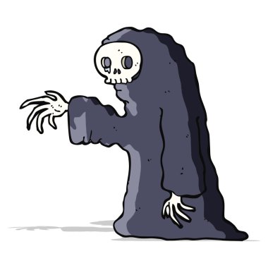 Çizgi film, ürkütücü cadılar bayramı kostümü.