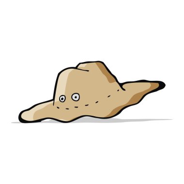 karikatür eski Avustralya şapkası