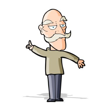 çizgi film yaşlı adam hikaye anlatıyor.