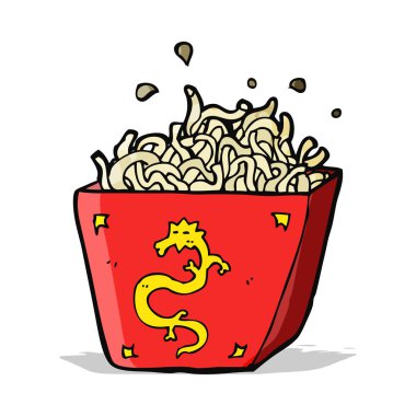 karikatür makarna kutusu