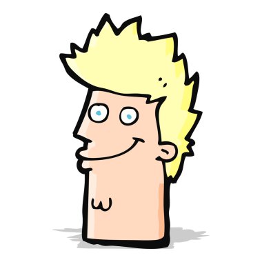 Çizgi film mutlu adam yüzü