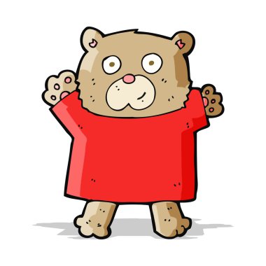 Çizgi film sevimli oyuncak ayı.