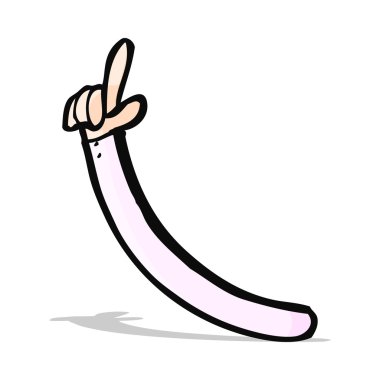 karikatür işaret eden kol