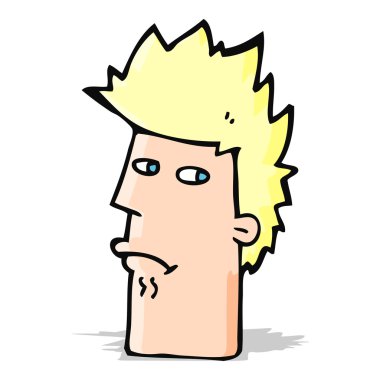 karikatür gergin ifade