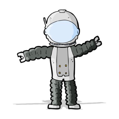 karikatür astronot