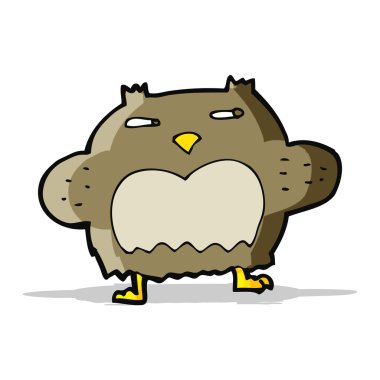 karikatür şüpheli baykuş