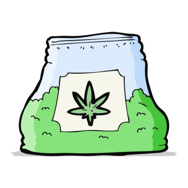 Çizgi film çantası dolusu ot.