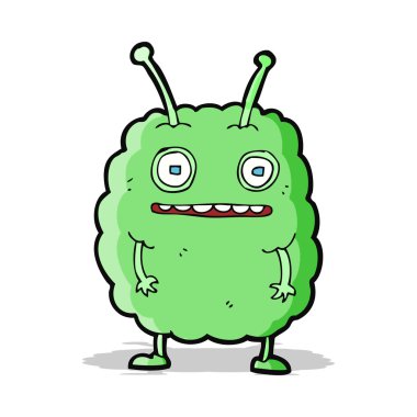 Çizgi film komik uzaylı canavar