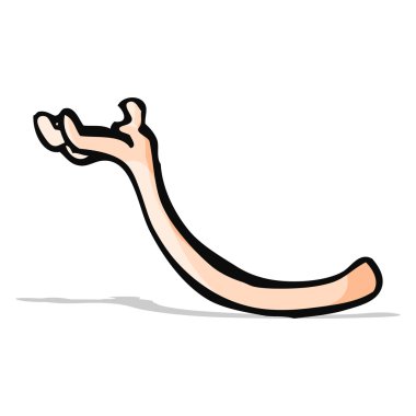 karikatür kolunu tutan