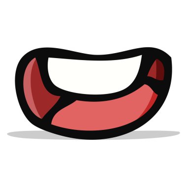 karikatür mutlu ağız