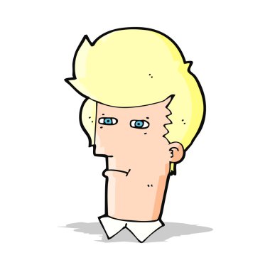 Çizgi filmci gözlerini kısıyor.