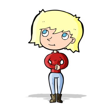 karikatür samimi kadın