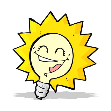 Mutlu ampul çizgi film 