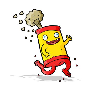 Çizgi film çılgın soda kutusu.