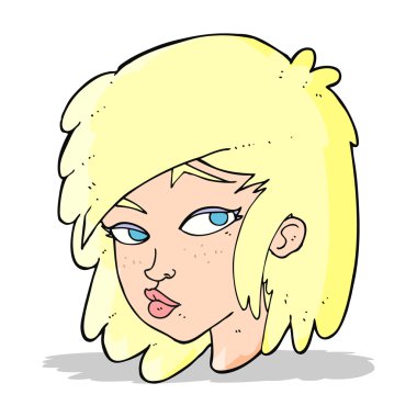 karikatür meraklı kadın