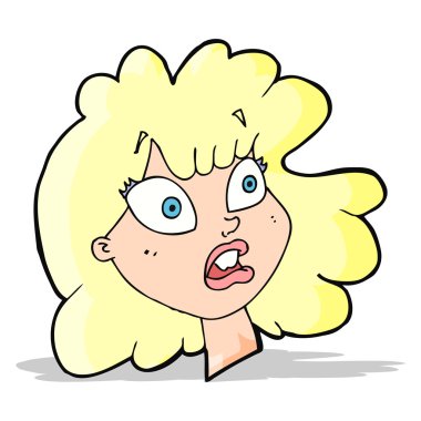 karikatür kadın yüzü