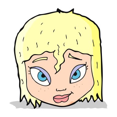 çizgi film kadın yüzü