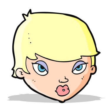 karikatür unimpressed kadın