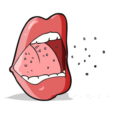 karikatür hapşırma ağız