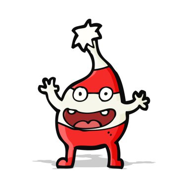 karikatür komik Noel yaratık