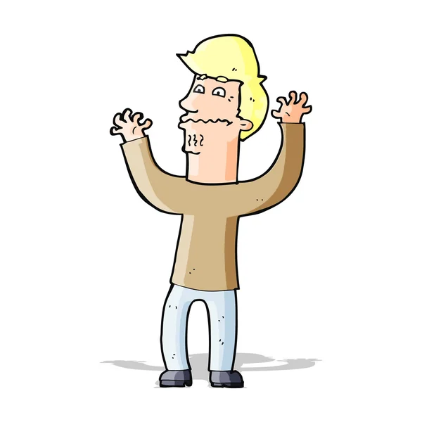 Cartoon nerveuze man — Stockvector