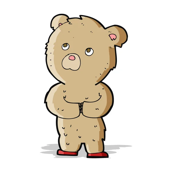 Osito de peluche de dibujos animados — Vector de stock