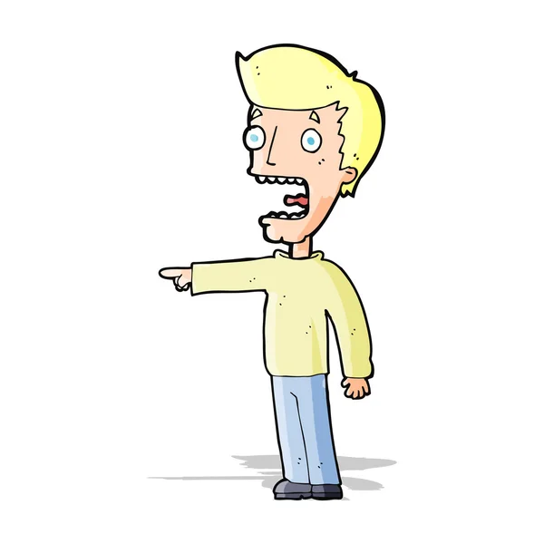 Cartoon doodsbang man — Stockvector