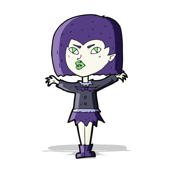Cartoon vampier meisje — Stockvector