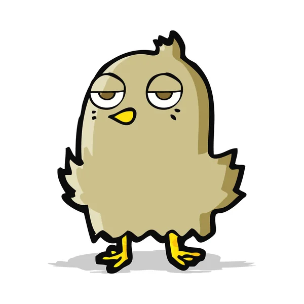 Dessin animé ennuyé oiseau — Image vectorielle
