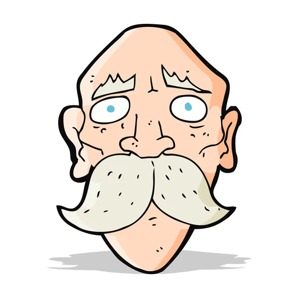Kreslený smutný starý muž — Stockový vektor